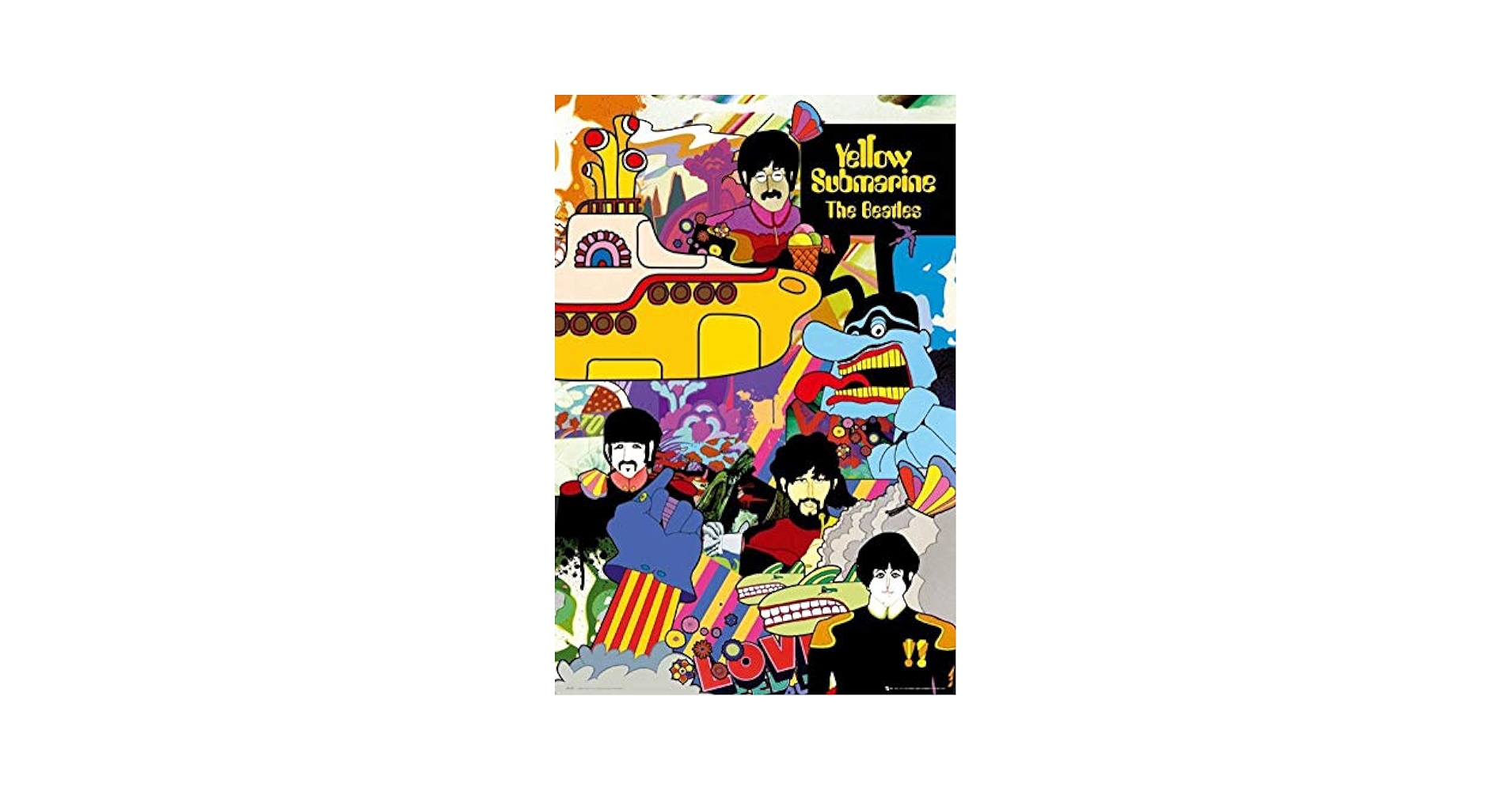 The Beatles ポスター アビーロード yellow submarine Amazon