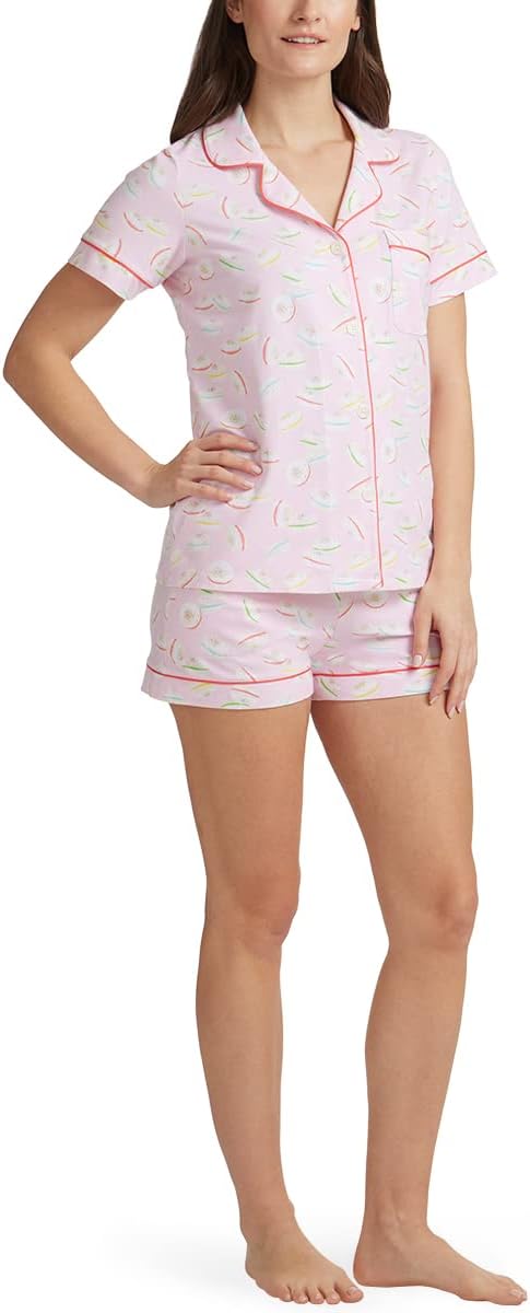BedHead - Short Sleeve Shorty PJ Set - Funfetti Macarons - Medium - Image 2
