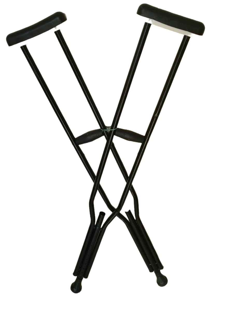 Height Adjustable 2Pcs Ultralight Underarm Crutch Axillary Walking Stick Aluminium Black, Basakhi for handicape (B0CRNRSFM6) Amazon Price History, Amazon Price Tracker