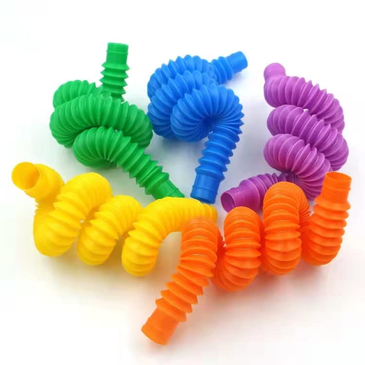 30 Packs Pop Tube Pipe for Stress and Anxiety Relief, Cool Bendable Multi-Color Great as Gift, Party Favors, and Prizes for Fidgeters