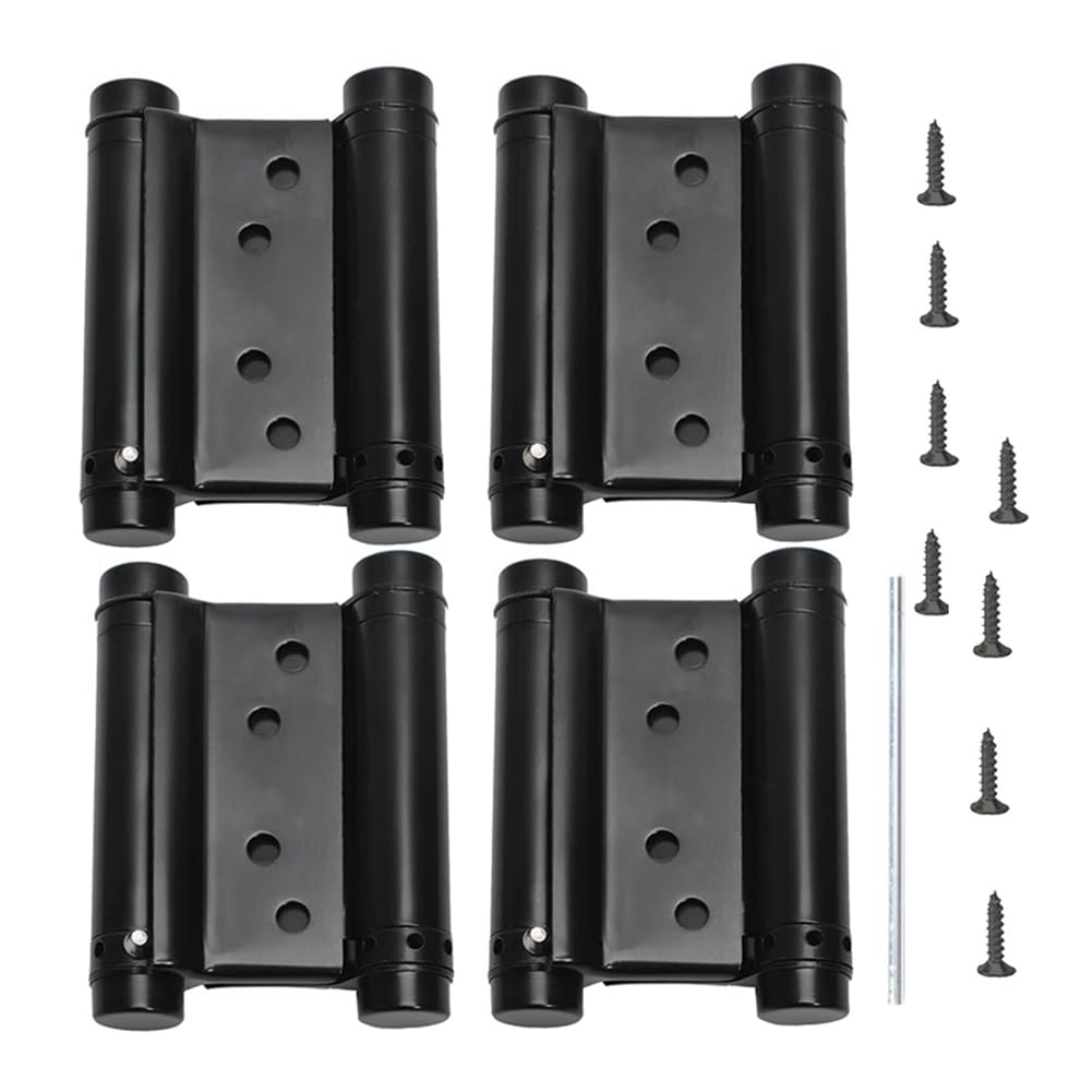Charnières pivotantes automatiques de quincaillerie noire pour portes de pub 3 pouces