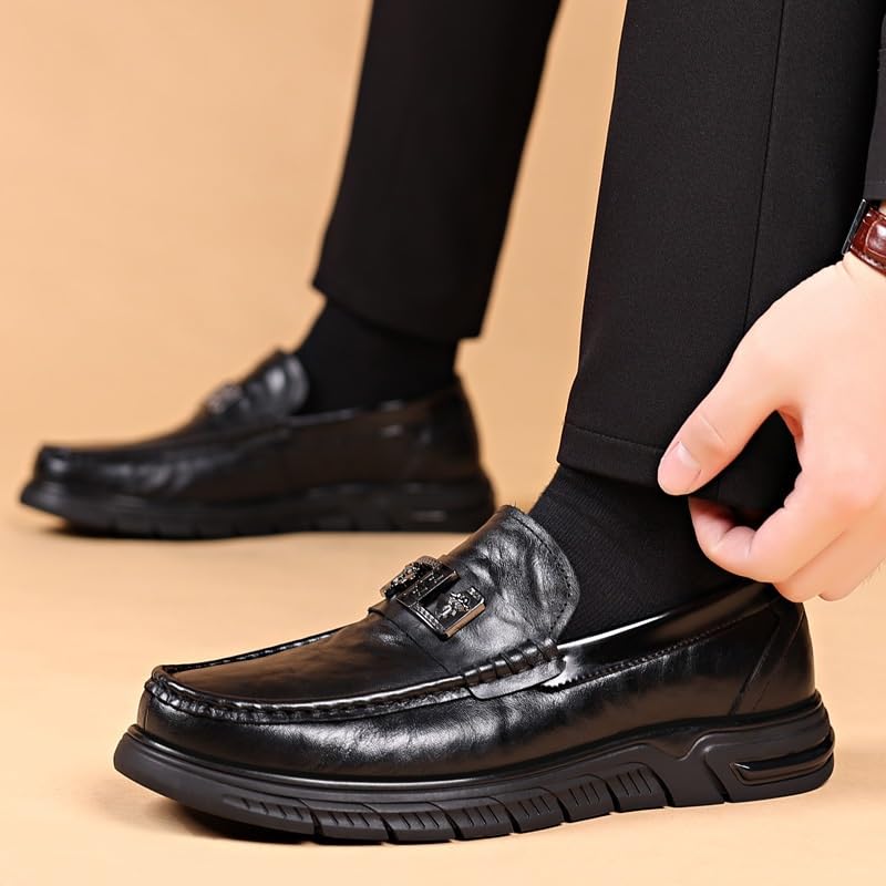 Premium Calfskin Leather Men's Penny Loafers for Business Meetings & Corporate Events, Classic Dress Shoes4