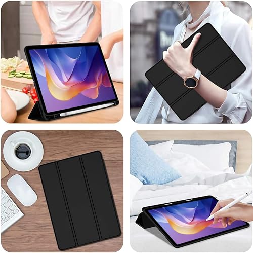 Image of TGK Case for Xiaomi Redmi Pad 2 11 inch Tablet Trifold Smart Stand Cover (Black)