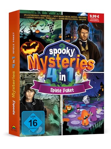 4in1 Spooky Mysteries Spiele Paket - 4 Games enthalten - Wimmelbild und witziger Shooter für Win 11 / 10 / 8.1 / 7