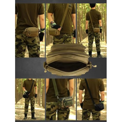 Sac messager polyvalent Tan WLXW multi-position Molle - 8