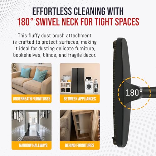 Image of MP Maresh Products Compatible with Shop Vac 1-1 /4 inch Vacuum Cleaners Floor Brush Vacuum Attachment for Wet Dry Shop Vacuums Ideal for Bare Floors and Walls - Durable Efficient Cleaning Tool 12 Inch
