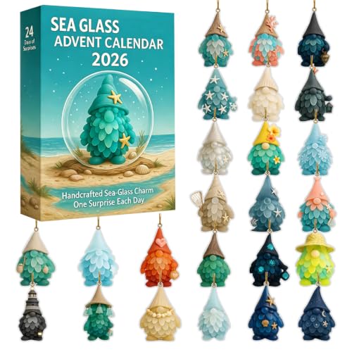 Sea Glass Gnome Advent Calendar 24 Days 2D Flat Acrylic Marine 2026 - image 1