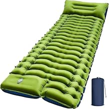 Self-Inflating Camping Sleeping Pad, Forest Green, Foam Core with Ripstop Nylon, 72 x 24 x 2 Inches, Water-Resistant, Non-Slip Surface, Includes Repair Kit and Storage Bag
