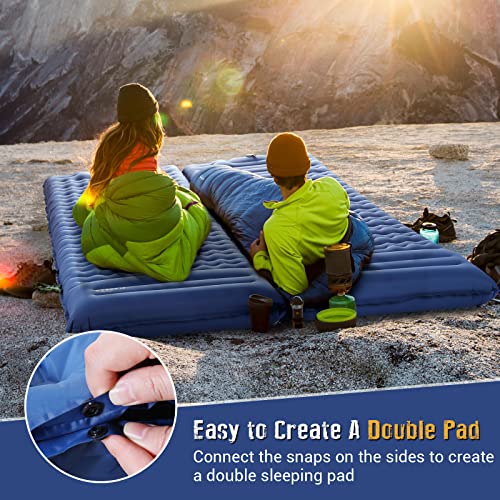 Elegear CumbreX Single Sleeping Pad for Camping, 4.7" Ultra-Thick Inflatable Camping Sleeping Pad with Built-in Foot Pump & Quick Inflation, Portable Camping Sleeping Mat for Backpacking Hiking Tent - Thumbnail 5