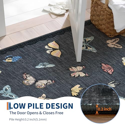 Tapete Decorativo GarveeHome Butterfly 6x9 Negro miniatura 5