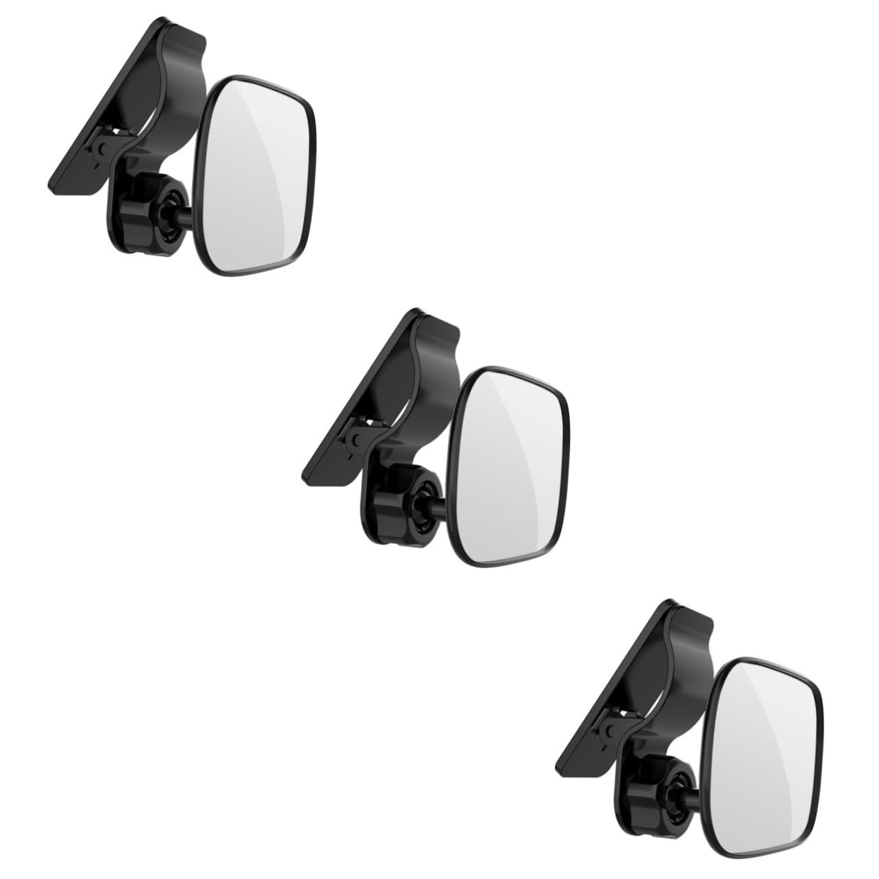 3 Piezas Espejo Retrovisor Del Asiento Trasero Espejo Retrovisor Del Cochecito De Coche De Bebé De Asiento Trasero Infantil Para s Black Abs