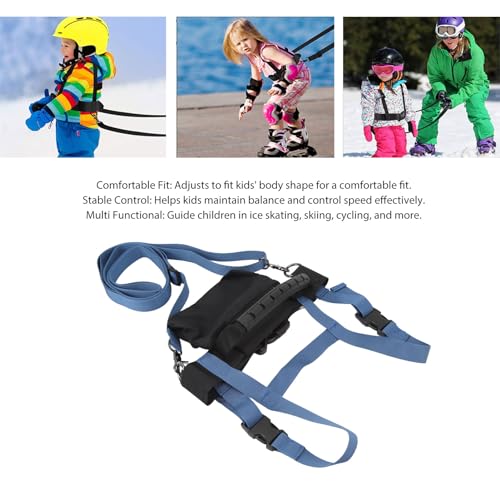 Arnês de Esqui Snowboard Com Trela Saco Náilon Controle de Velocidade Ajustável Equipamento de Trein