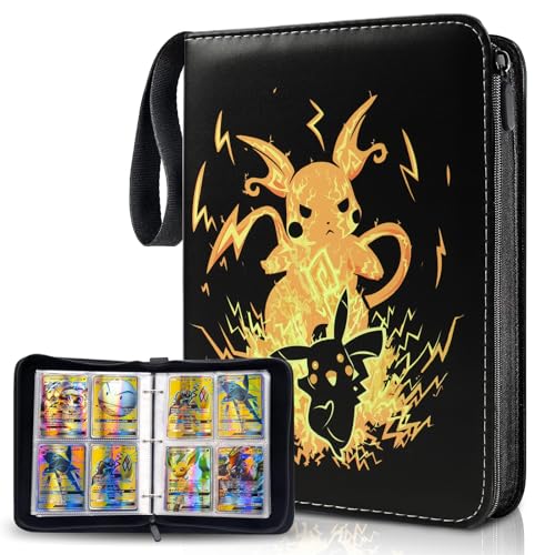 Classeur Cartes, 55 pages, Capacité de 440 Cartes, Album pour Cartes à Collectionner, Classeur pour Carte, PU Album pour Collection de Carte, Cadeau pour Garçons et Filles