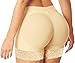 HelloTem Women Lace Padded Seamless Butt Hip Enhancer Shaper Panties Underwear, Beige, (US Size 6-8) L