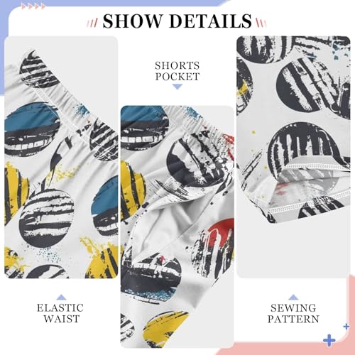 Seamless Sport Pattern with Balls Pajamas Bottoms with Pockets Comfy Pjs Sleepwear Elastic Waistband Pajamas Pants Lounge Pants for 6-14 Years4