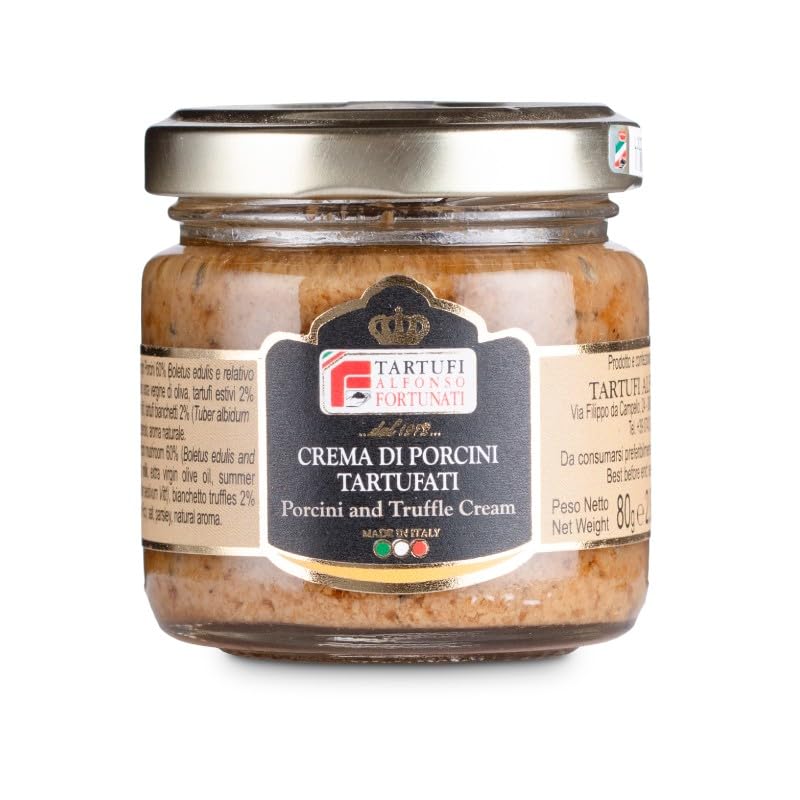 Crema de porcini trufadas con trufa de verano y trufa blanca tarro de 80 gramos