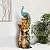 LuxenHome Outdoor Water Fountains, 44" Resin Pedestal Peacock and Urns Garden Water Fountain Outdoor with LED Light, Tall Fountains Outdoor for Garden Patio and Backyard, Brown/Teal Peacock Fountain