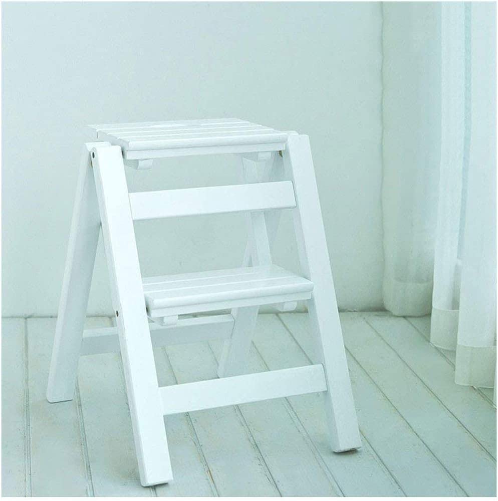 Marchepied pliable blanc à 2 marches pour l'intérieur