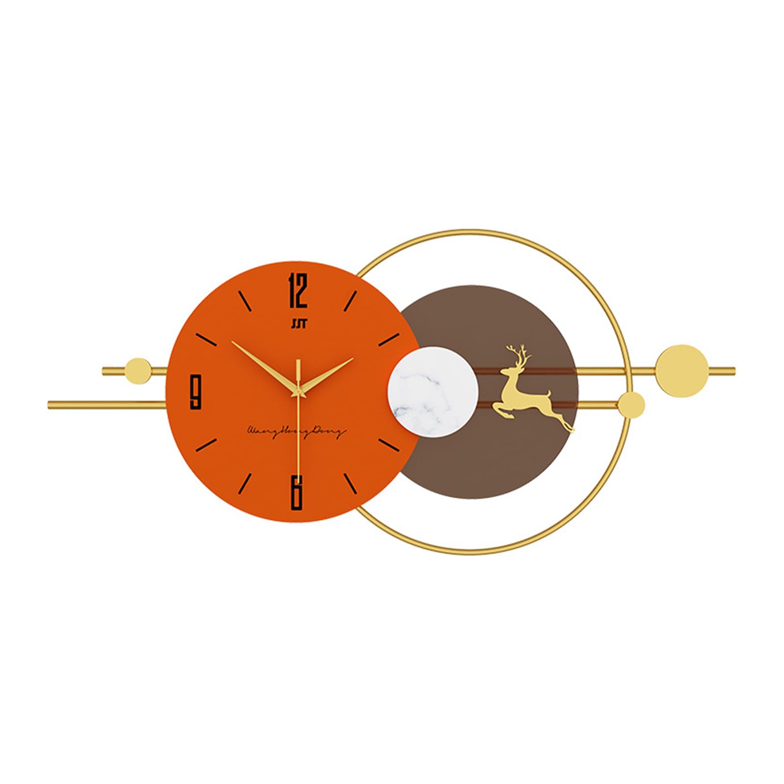 Horloge murale sans tic-tac en métal pour dormir paisiblement dans sa chambre