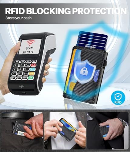 Wallet for Men,Mens Slim Minimalist Wallet Card Holder,RFID Blocking Smart Pop up Wallet with Money Clip&ID Window,Front Pocket,Bifold Metal Compact Wallet, Aluminum Credit Card Case Wallet3