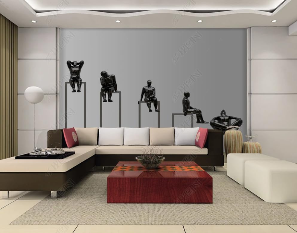 Papier peint intissé haut de gamme effet métal abstrait 150x105cm pour décoration élégante