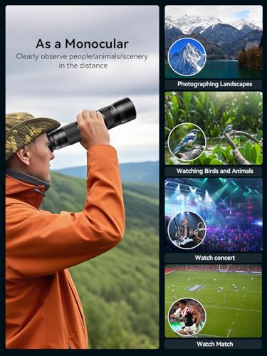MIAO LAB 20-60X Zoom Telephoto Lens, High Power Telephoto Mobile Cell Phone Lens with Tripod & Universal Phone Clip, for iPhone 16/15/14/13 Series, Samsung, Android Phone and Most Smartphone - Image 6