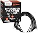 Bungee Cords with Hooks 31" Rubber Tarp Straps with Crimped Metal S Hooks, Heavy Duty Bungie Cord Tie Downs for Cargo, Tarps by kitchentoolz (25 PACK)