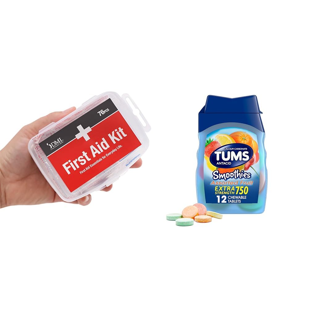 Amazon.com: DMI 76-Piece First Aid Kit and TUMS 12 Count Smoothies