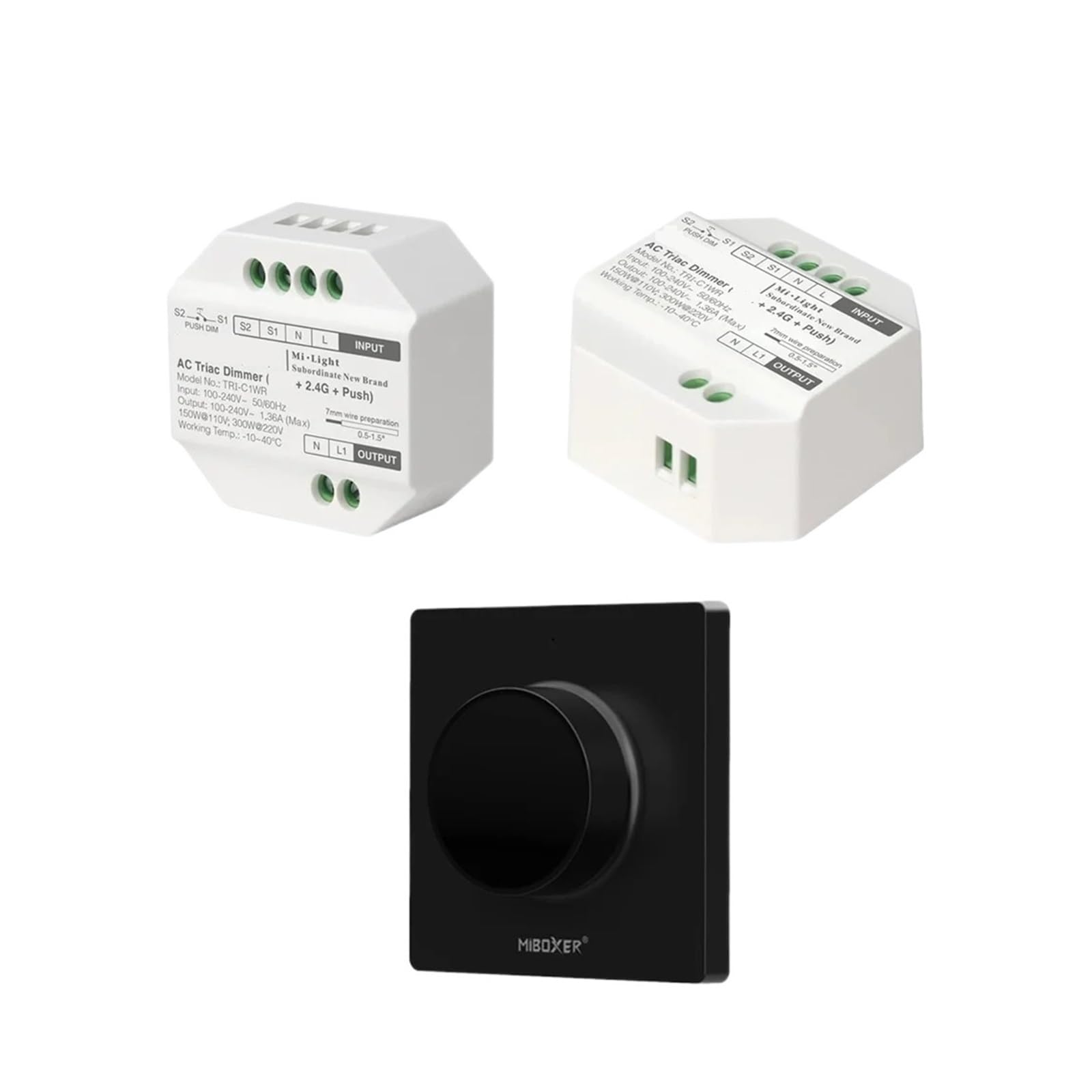 Controlador LED K1B y TRI-C1WR interruptor regulatorio Triac 110V-220V
