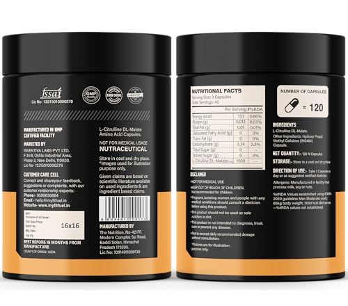 Image of MyFitFuel Citrulline Malate (1500 mg) 120 Capsules