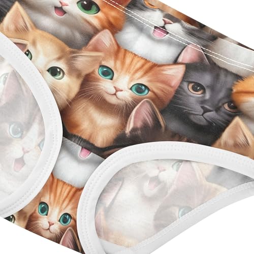 Designer Girls Underwear Toddlers 2t Cotton Cute Panties Girl Cute Cartoon Kittens Funny Cat Kids Briefs Undies4
