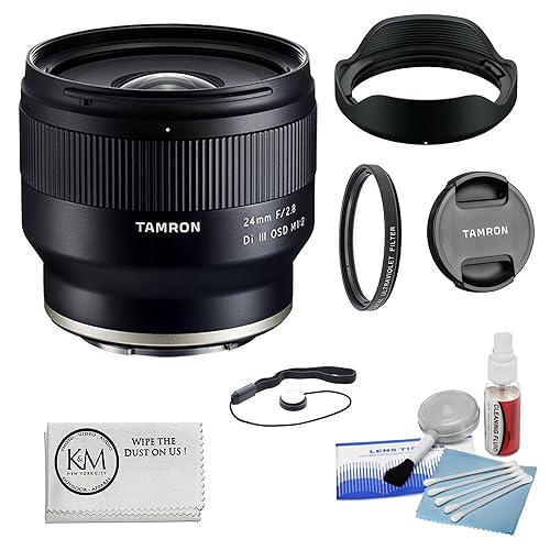Tamron (�^������) 24mm f/2.8 Di III OSD M 1:2�����Y Sony E�p 67mm UV�t�B���^�[�Z�b�g + �J�����N���[�j���O�L�b�g 5�_ + �����Y�L���b�v�L�[�p�[ + �}�C�N���t�@�C�o�[�N���[�j���O�N���X(5�A�C�e��)