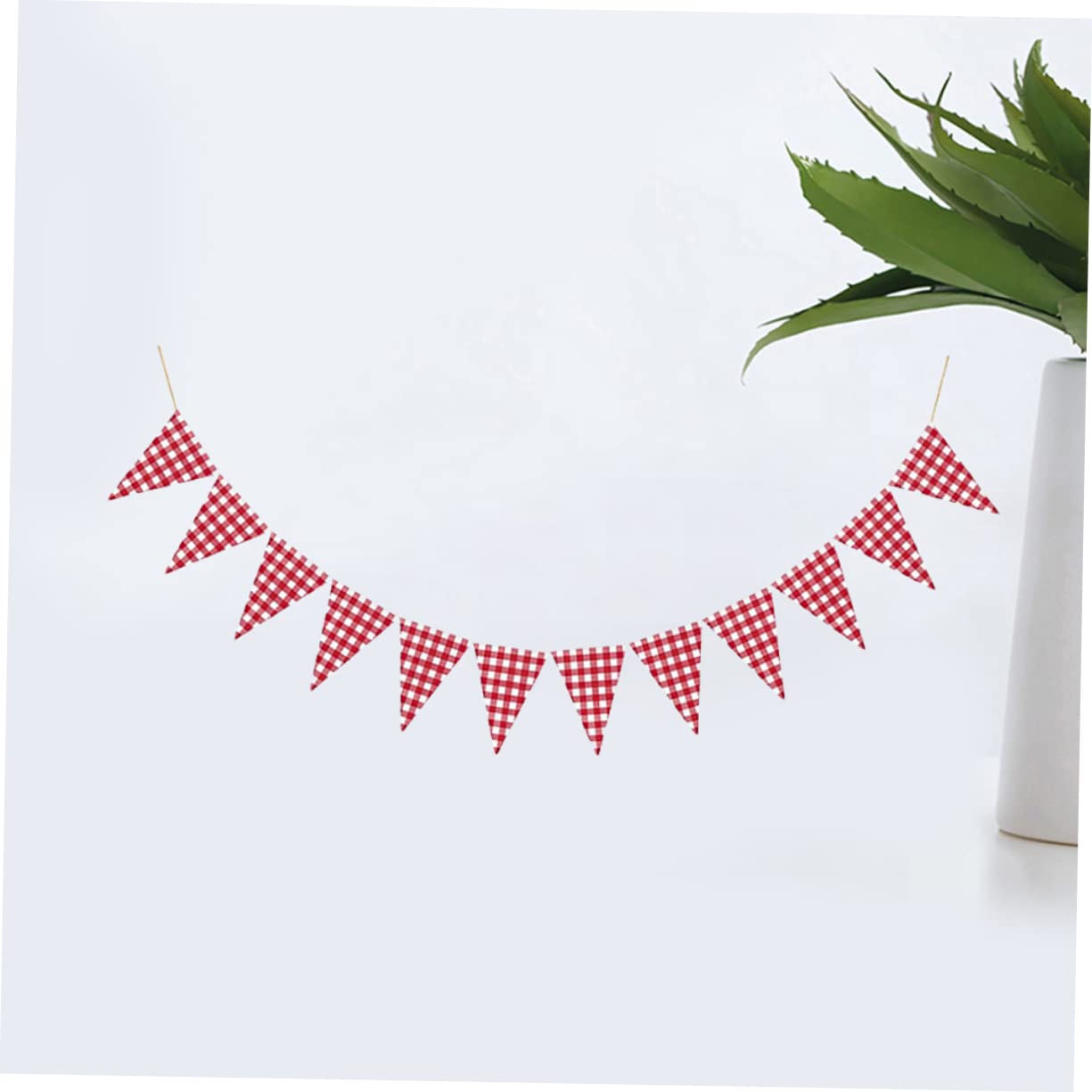 Abaodam 3 Banderines Triangulares Grandes A Cuadros Banderines Rojos Y Festivos Para Fiestas Y Decoraciones Navideñas.