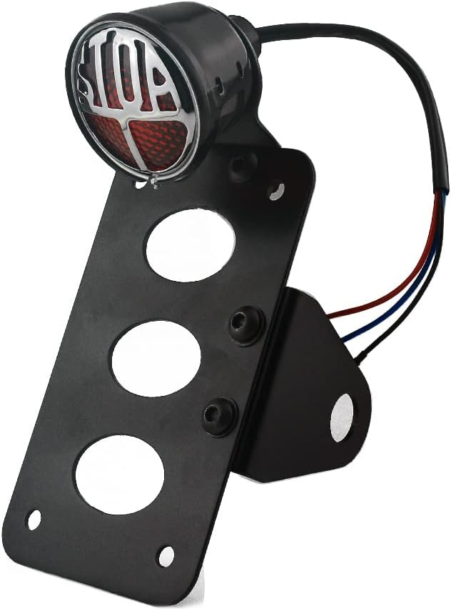 Motorcycle Tail Light Halogen Brake Light Rear Light 3/4"(19MM) axle Side Mount License Plate Bracket Holder for Harley Bobber