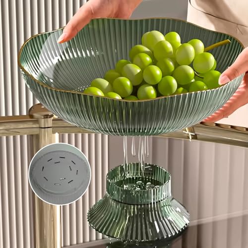 LOVIVER Plastic Decorative Pedestal Bowl,Dessert Display Stand Dish Holder,Snacks Fruit Basket Bowl for Farmhouse Kitchen Breads Snacks Home Ornaments, Green - Cosy Home Interiors LOVIVER Plastic Decorative Pedestal Bowl,Dessert Display Stand Dish Holder,Snacks Fruit Basket Bowl for Farmhouse Kitchen Breads Snacks Home Ornaments, Green - Image 5