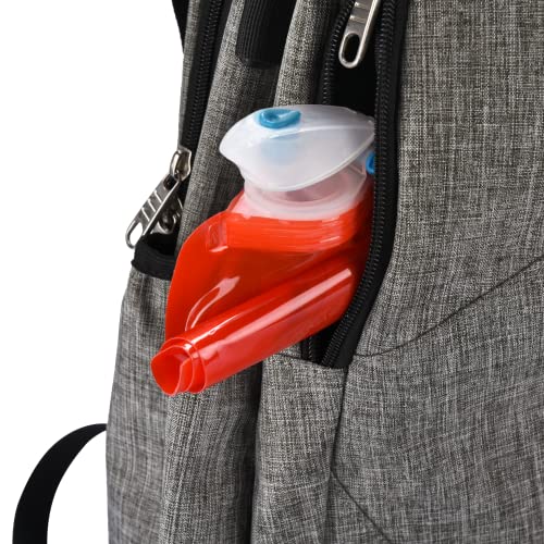 Hydrate Bottles 16 Oz Expandable Water Bottles - Reusable 0.5 Liters Plastic Jug With Carabiner Clip - Foldable Small Drinks Container - Collapsible Jug Ideal For Outdoor Travel, Sports, Hiking - Red #TOP5