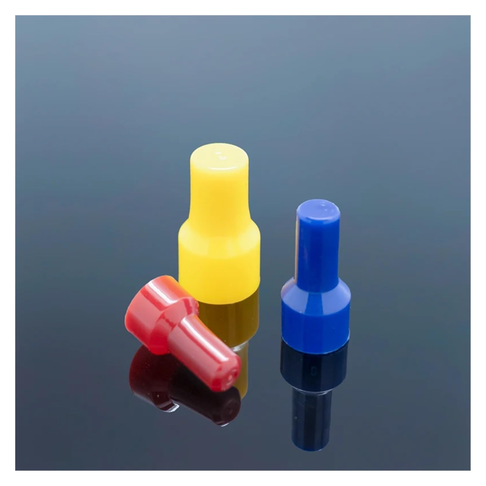 POWTAXBJGD Nylon Insulated Flat Closed End Caps Connector Use for Awg22-10 Wire Terminal Pressure Line Car Cable Crimp Splice(CEF5.5 AWG12-10)