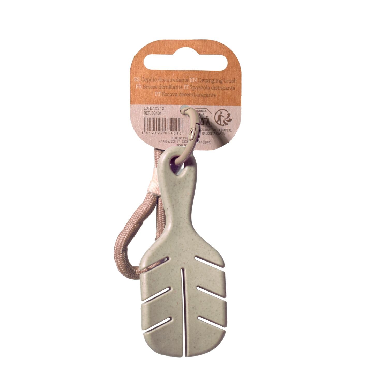 Beter - Pack of 3 Natural Fiber Charm Brushes, XSS Size, Includes Chain to Hang on Bag, Backpack, or Pants - Image 4