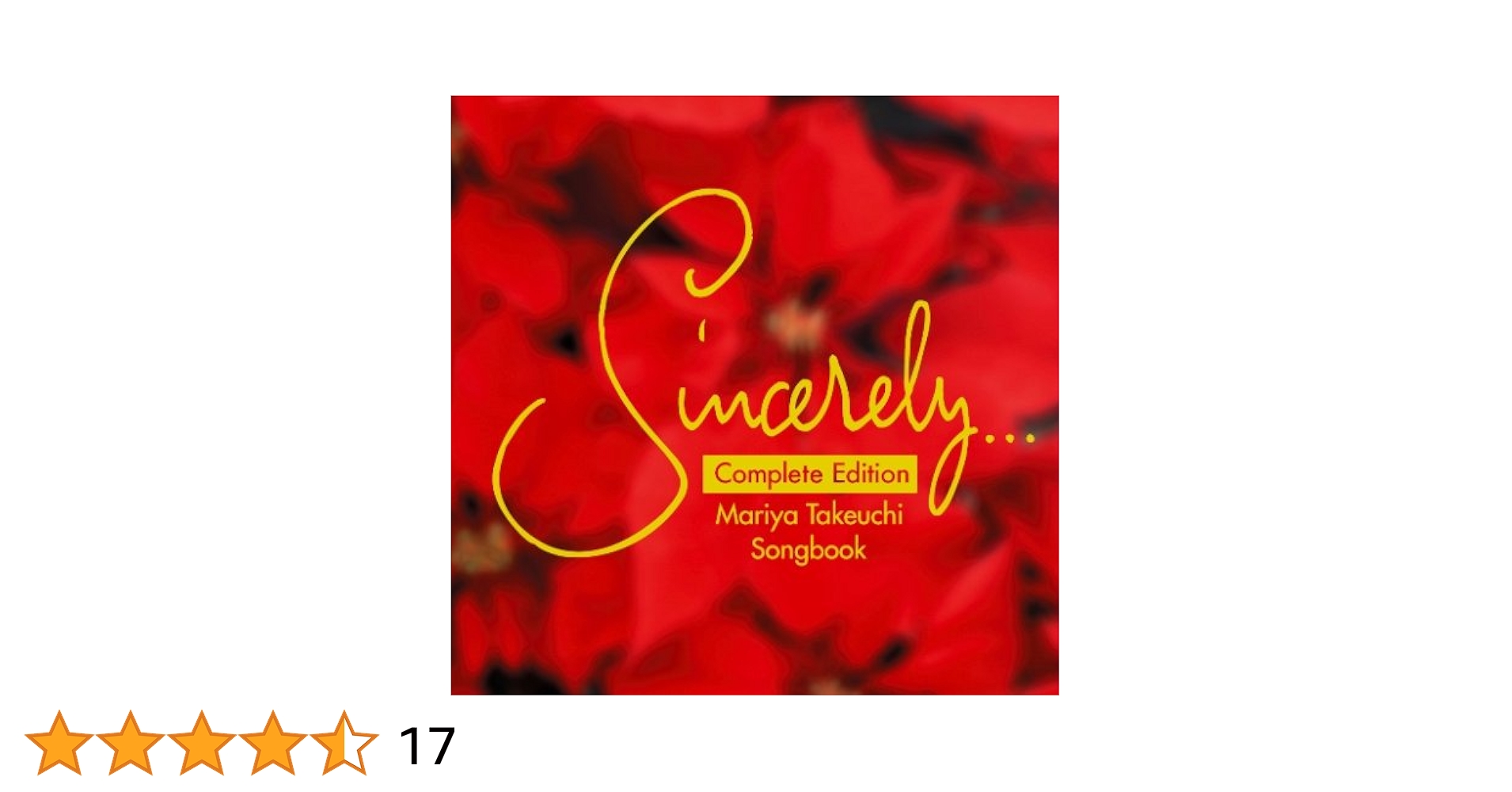 Sincerely...Mariya Takeuchi Songbook Co… Amazon.co.jp: Sincerely~Mariya Takeuchi Songbook