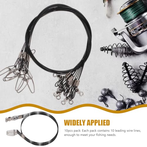 HANABASS 10pcs Heavy Duty Saltwater Fishing Leaders 50cm miniatura 3