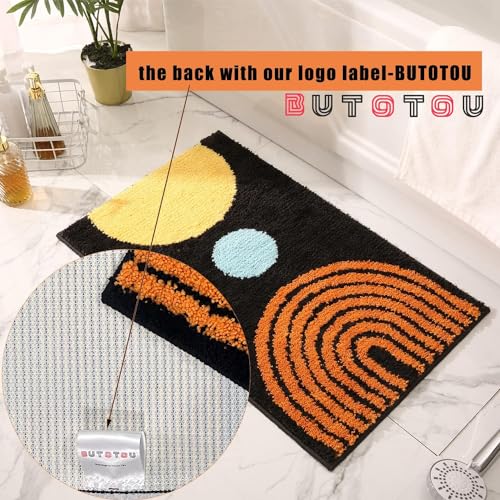 Image of AAZEEM Mat Rugs Non-Slip Abstract Bath Rugs Cute Mat Washable for Tube|Rectangular Door Mat for Home |Drawingroom |Easy Clean Indoor and Outdoor Floor Mat |Super Absorbent |Yellow|16 inchx24 inch & 20 inchx32 inch |