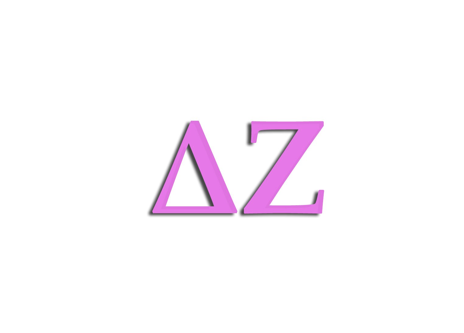 Officially Licensed Delta Zeta 6" x 3" Window Decal - Pink