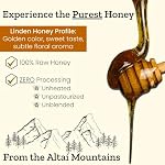 Altay Raw Linden Honey - 100% Pure, Unfiltered, Unpasteurized, Ethically Sourced - Glass Jar, 454g / 16oz