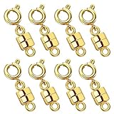 OHINGLT Strong Magnetic Necklace Clasps and Closures,Gold Plated Jewelry Clasps Converters for Bracelet Necklaces Chain