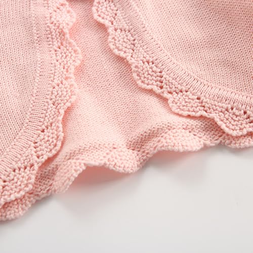 Kids Girls Cable Knitted Cardigan Sweater Toddler Shrug Button Closure Lace Cropped Long Sleeve Clothes Tops4