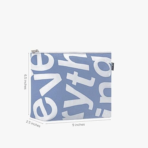 Miniatura 9 de Eco Right Bolsa de cosméticos de lona bolsa de maquillaje de viaje para mujeres y niñas, organizador de monedero con cremallera, elegante estética