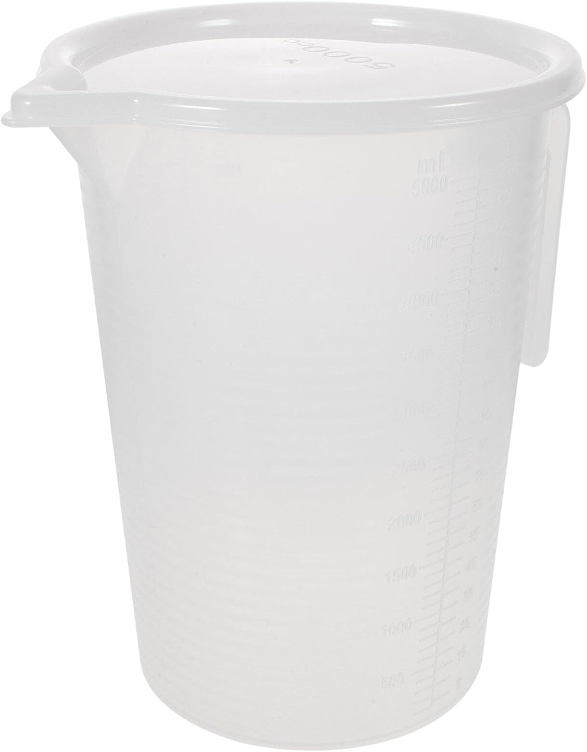 Luxshiny Plastic Measuring Jug with Cap Large Capacity Transparent Measuring Cup for Home Restaurant and Cafe Use for Honey and Sauces Easy to Clean