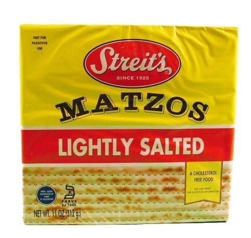 Streit's Lightly Salted Matzo, 11 Ounce -(Case of 12)