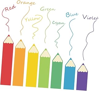 Homoyoyo 1 Conjunto Lápis Adesivo De Parede Decoração De Quarto Infantil Adesivos De Papel De Parede Para Meninas Decalque De Parede Quarto Adesivos De Parede Para Sala De Estar Lápis