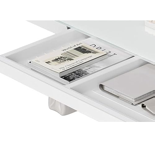 Amazon.com: Claiks Glass Standing Desk with Drawers, 48×24 Inch
